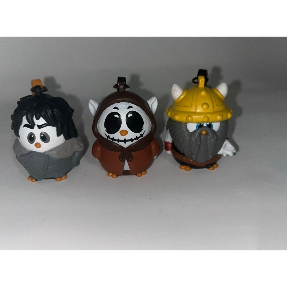 Angry Birds Lot of 3Backpack Clip Hangers-Used/Good Condition